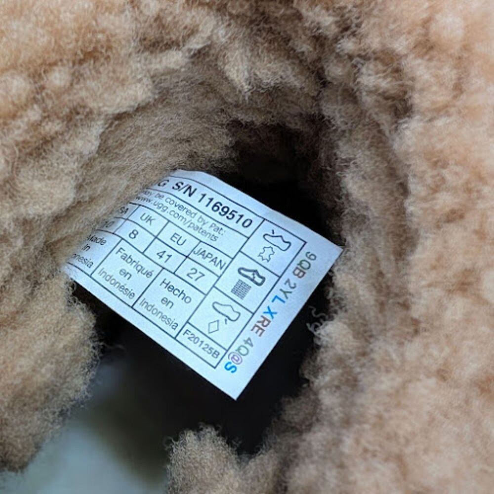 UGG Chestnut Ultra Mini Alina Curled Genuine Shearling Platform Boots W10 *NEW* - Picture 11 of 12